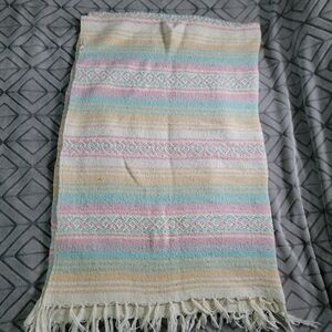 Pastel Striped Woven Scarf